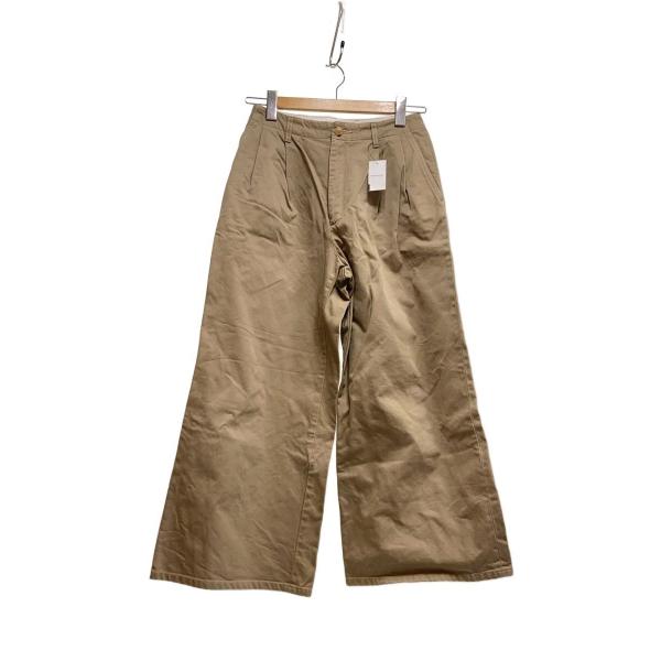 AURALEE◆WASHED FINX CHINO WIDE TUCK PANTS/ボトム/1/コッ...
