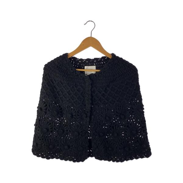 AMERI◆ポンチョ/FREE/アクリル/BLK/無地/01320180520