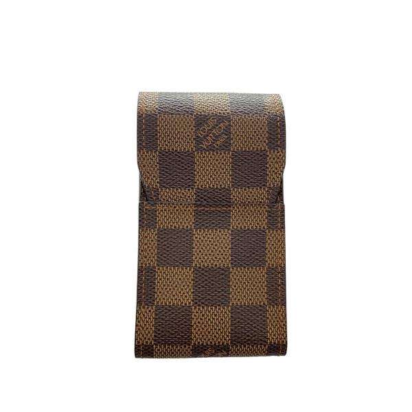 LOUIS VUITTON◆エテュイ・シガレット_ダミエ・エベヌ/PVC/BRW/メンズ//