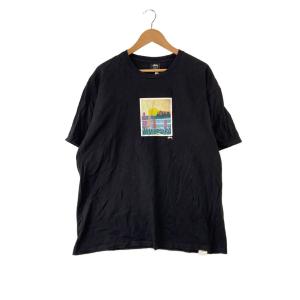 STUSSY◆Tシャツ/XL/コットン/BLK//