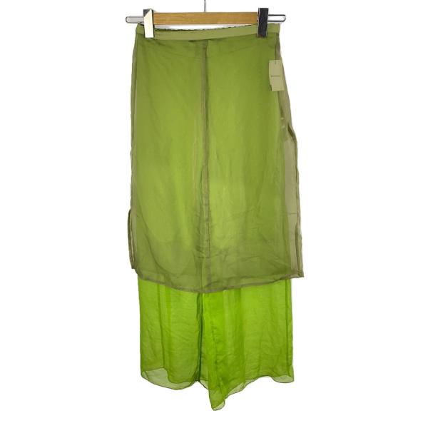 AMERI◆ストレートパンツ/M/ポリエステル/GRN/無地/01210850980