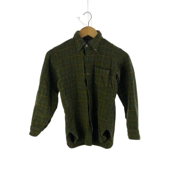 PENDLETON◆長袖シャツ/M/ウール/GRN/チェック