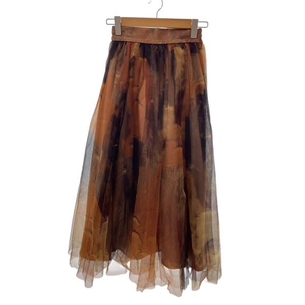 AMERI◆ロングスカート/S/ポリエステル/マルチカラー/総柄/02220961300