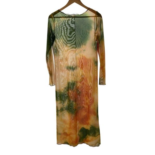 AMERI◆長袖ワンピース/M/ポリエステル/マルチカラー/総柄/01210540470
