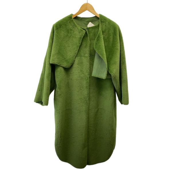 AMERI◆コート/S/ポリエステル/GRN/無地/01220730970