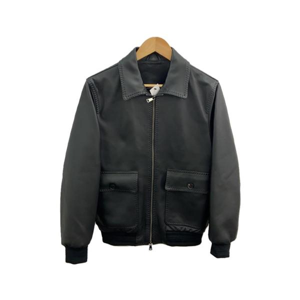 RING JACKET◆レザージャケット・ブルゾン/2/羊革/BLK/59083S01Y