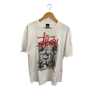 STUSSY◆Tシャツ/L/コットン/WHT