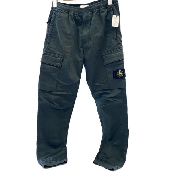 STONE ISLAND◆ガーメントダイコットンウールストレッチサテンシャーリングテーパードリブカー...