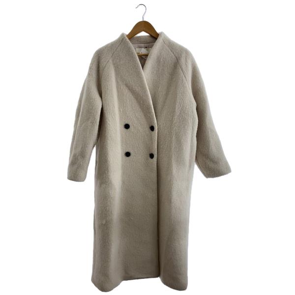 Collarless Shaggy Coat/シャギーコート/36/ウール/CRM/62420004