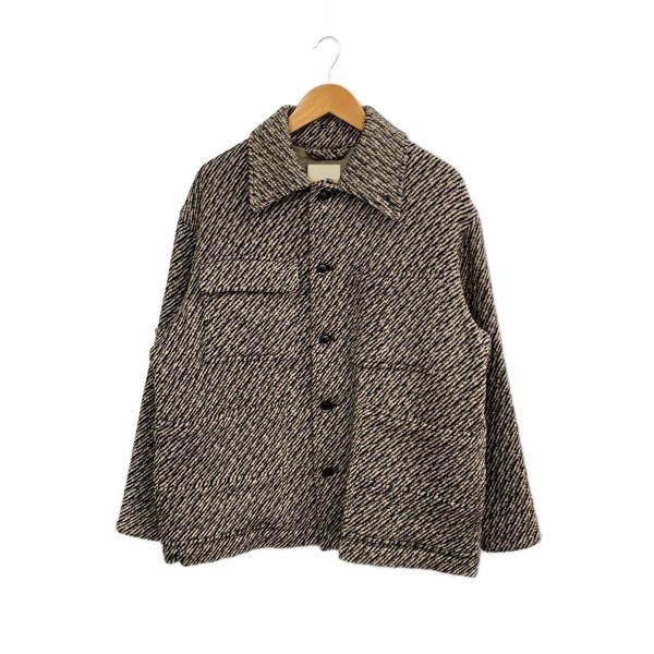 YOKE◆23AW/WOOL NEP TWEED COVERALL JACKET/2/ウール/総柄/...