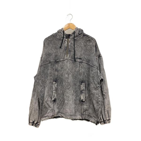 X-girl◆ACID WASH SWEAT HOODIE/ジップパーカー/S/コットン/GRY/1...