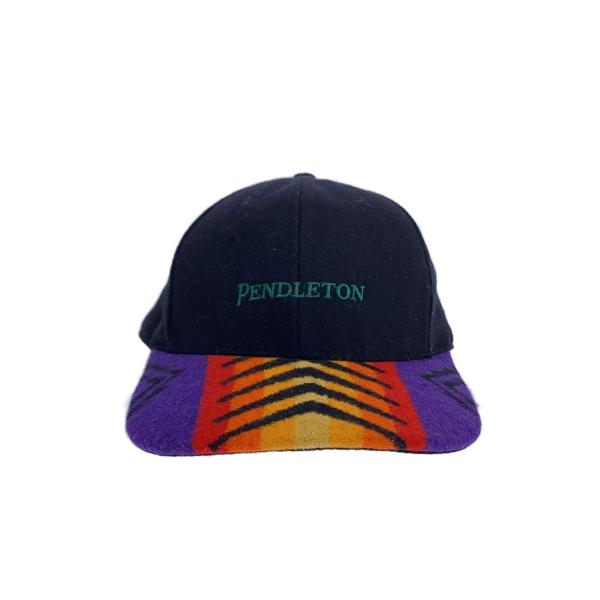 PENDLETON◆キャップ/FREE/ウール/BLK/メンズ