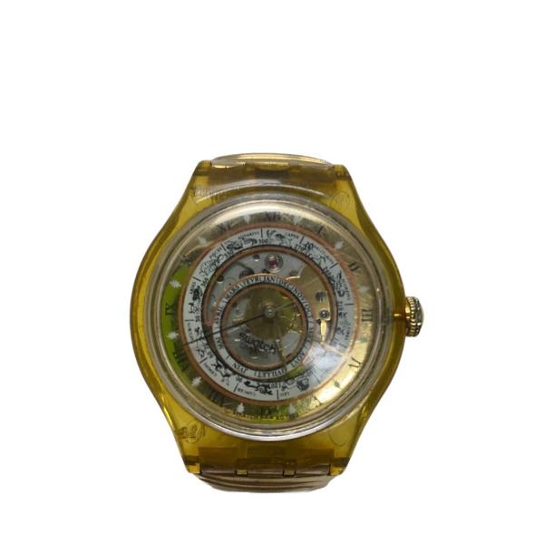 SWATCH◆SERTI MYSTERIEUX/自動巻腕時計/アナログ/ステンレス/GLD/SS