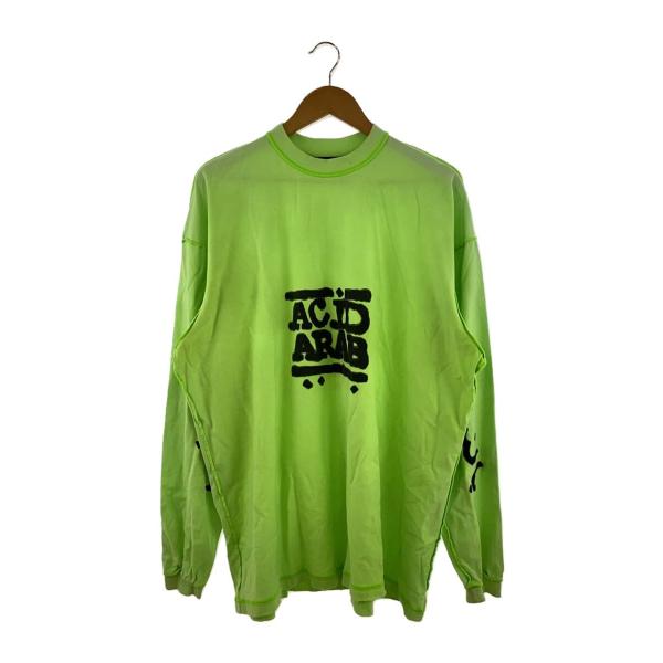 BALENCIAGA◆長袖Tシャツ/L/コットン/GRN/ACID ARAB