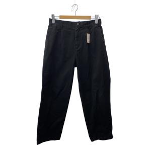 STUSSY◆Twill Volume Pleated Trouser/30/コットン/BLK/無地/11658//