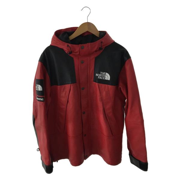 Supreme◆マウンテンパーカ/L/レザー/RED/NP61807I/×THE NORTH FAC...