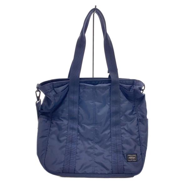 PORTER◆FLASH/2WAYトートバッグ/ナイロン/NVY/無地/689-05937
