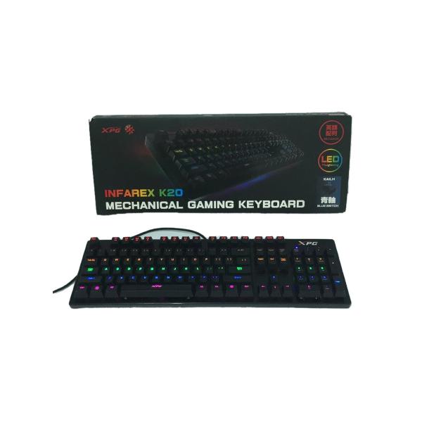 A-DATA◆キーボード XPG INFAREX K20 青軸 [マットブラック]/色彩//