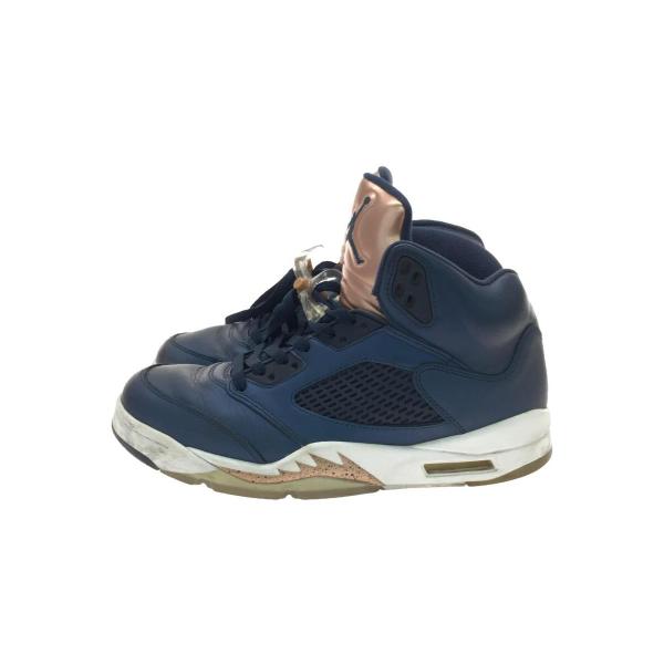 NIKE◆AIR JORDAN 5 RETRO/エアジョーダンレトロ/ネイビー/136027-416...