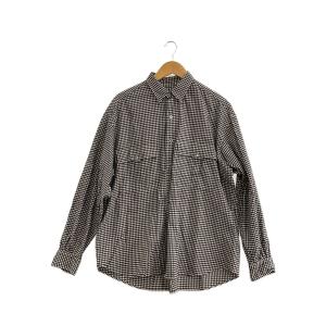 Porter Classic◆Roll up/長袖シャツ/M/コットン/BLK/チェック/PC-016-3042