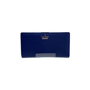 kate spade new york◆長財布/--/BLU/無地/レディース/PWRU5072B