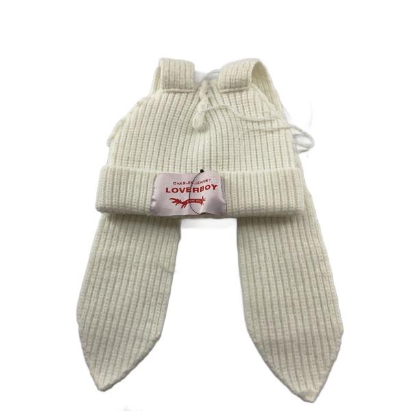 CHARLES JEFFREY LOVERBOY◆ニットキャップ/FREE/ウール/WHT/レディー...