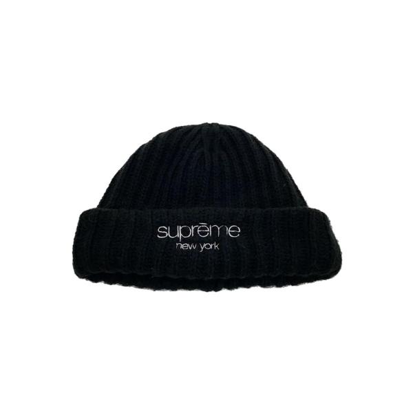 Supreme◆ニットキャップ/--/アクリル/BLK/無地/メンズ