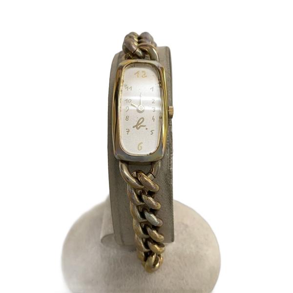 agnes b.◆クォーツ腕時計/アナログ/WHT/GLD/VC00-KFW0