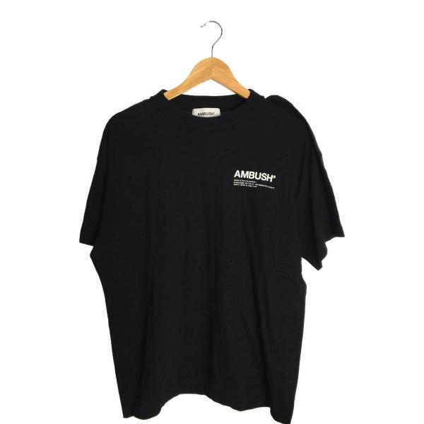 AMBUSH◆Tシャツ/1/コットン/BLK/無地/12111648