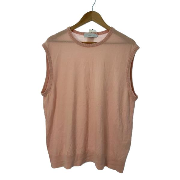 Graphpaper◆ニットベスト(薄手)/1/ウール/PNK/GU193-80081B