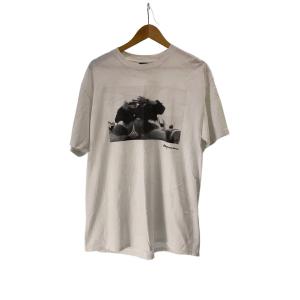 STUSSY◆Tシャツ/L/コットン/WHT//PHOTO