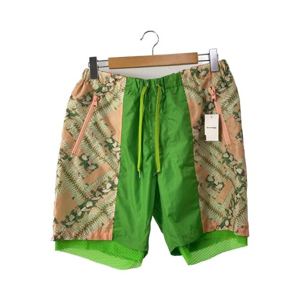 kolor◆ショートパンツ/2/ポリエステル/GRN/総柄/14SCM-P17109