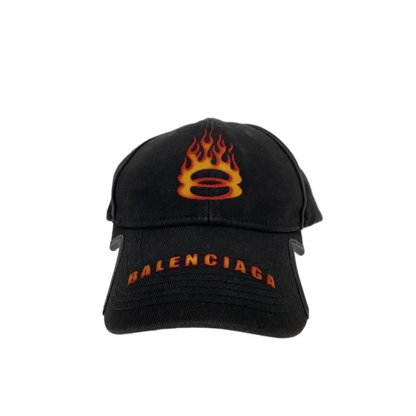 BALENCIAGA◆キャップ/L/コットン/BLK/メンズ/794892/24AW/Burning...