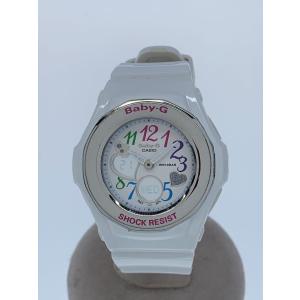 CASIO◆クォーツ腕時計・Baby-G/デジアナ/--/WHT/WHT/SS