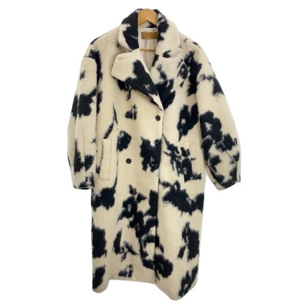 AMERI◆コート/M/ポリエステル/WHT/総柄/02320760360//