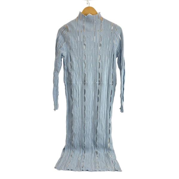 AMERI◆長袖ワンピース/FREE/レーヨン/BLU/02210560590