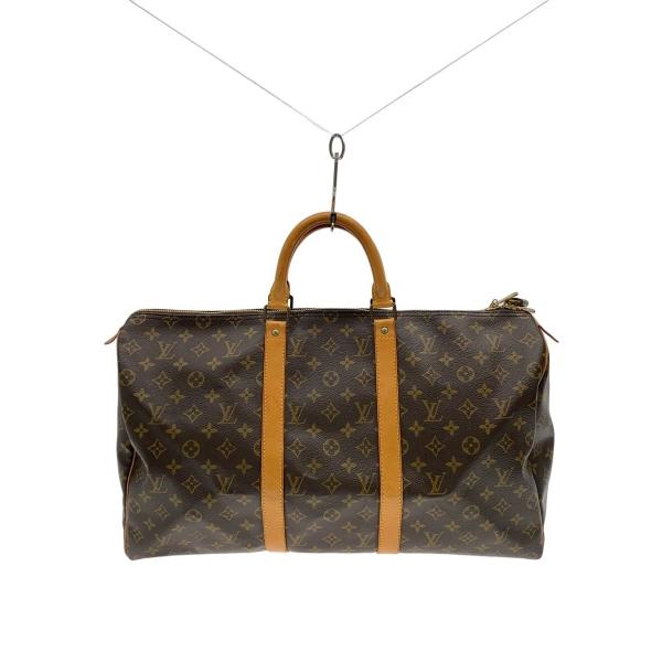 LOUIS VUITTON◆キーポル50_モノグラム・キャンバス/PVC/BRW