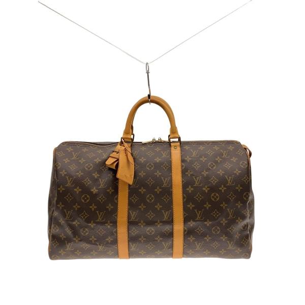 LOUIS VUITTON◆キーポル・バンドリエール50_モノグラム・キャンバス/PVC/BRW