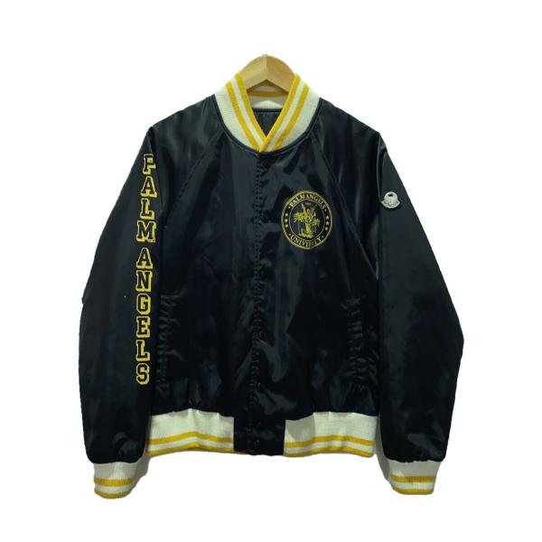 MONCLER◆Palm Angels BUCYK/STAFF/スタジャン/1/ナイロン/BLK/h...