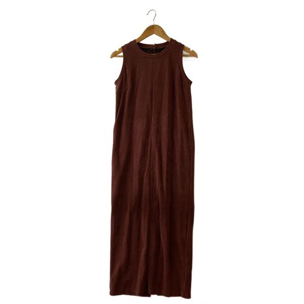 AMERI◆COMFY PILE DRESS/ノースリーブワンピース/XS/ボルドー/0225105...