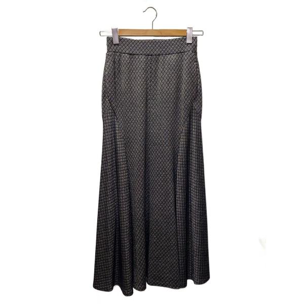 mame kurogouchi◆Flared Jersey Skirt/スカート/1/ウール/BLK...