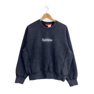 Supreme◆25ss/Washed Box Logo Crewneck/スウェット/S/コットン/BLK