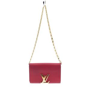 LOUIS VUITTON◆ポシェット・ルイーズMM_RED/レザー/RED/無地/M41280//