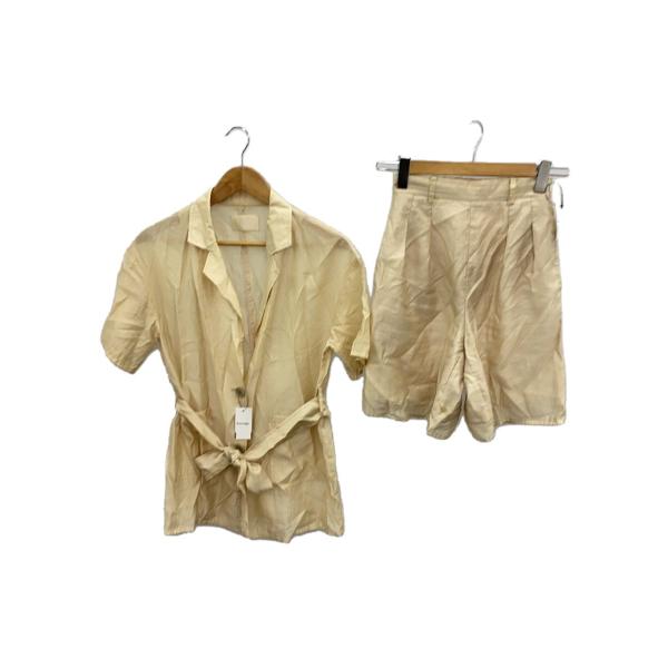 AMERI◆MEDI RELAX JACKET SETUP/S/半袖シャツ/ハーフパンツ/IVO/0...