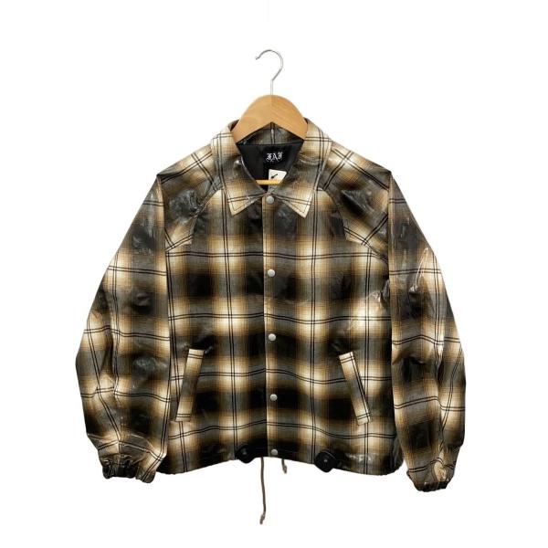 FAF◆FAF Coach Jacket/ジャケット/2/PVC/BRW/チェック/00242512...