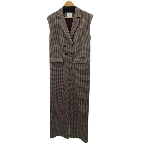 AMERI◆オールインワン/S/ポリエステル/BRW/チェック/02320530130