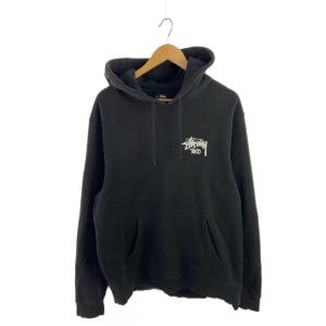 STUSSY◆パーカー/L/コットン/BLK