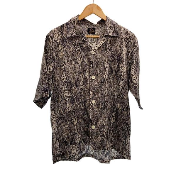 Needles◆Cabana Shirt/21SS/パイソン/半袖シャツ/M/コットン/CML/アニ...