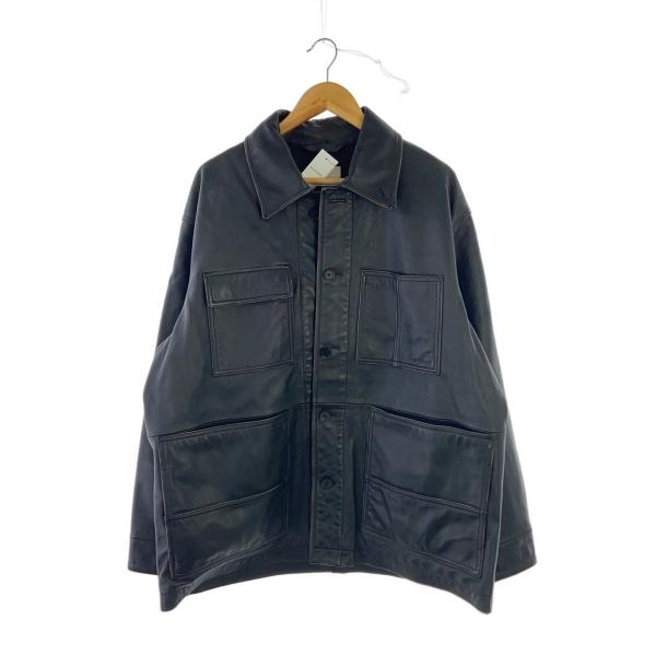 YOKE◆カバーオール/3/羊革/BLK/YK24FW0874B-JS//