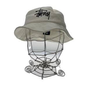 STUSSY◆バケットハット/S/WHT/メンズ//